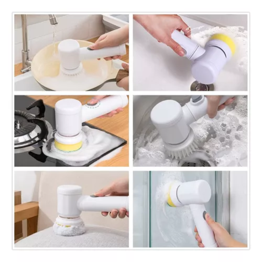 CEPILLO DE LIMPIEZA ELÉCTRICO 5 EN 1