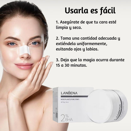 Mascarilla Facial Lanbena Control de Grasa y Eliminadora de  Puntos Negros