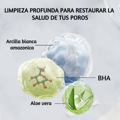 Mascarilla Facial Lanbena Control de Grasa y Eliminadora de  Puntos Negros