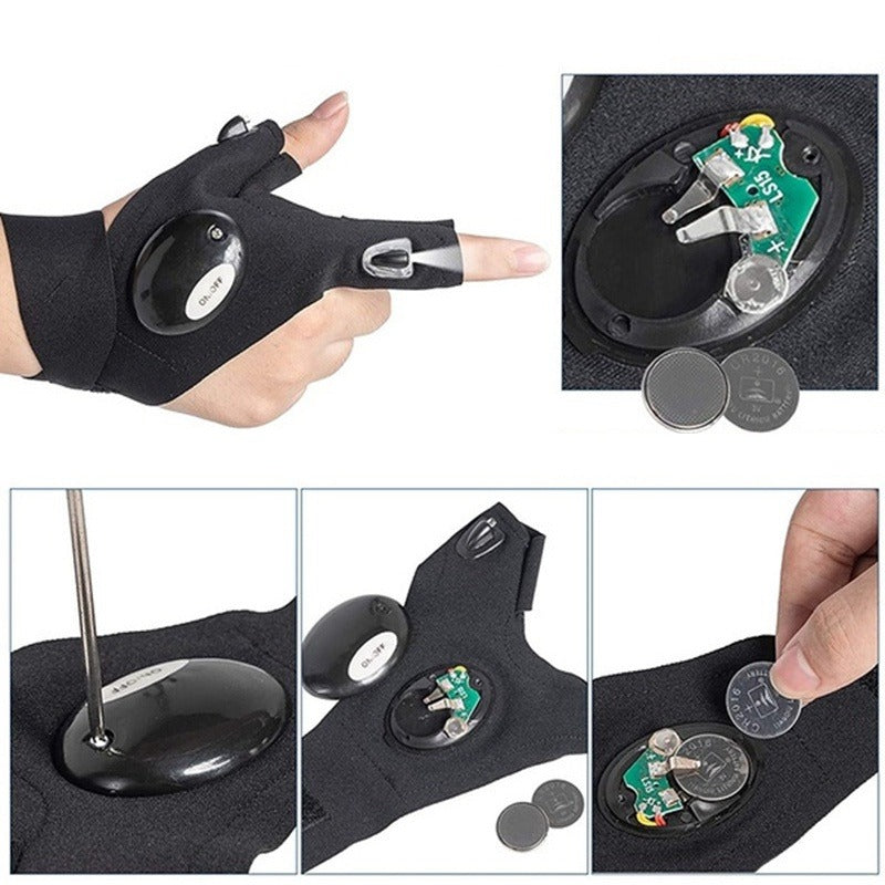 GUANTE LINTERNA LUZ LED