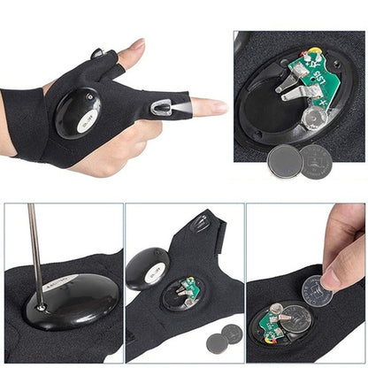 GUANTE LINTERNA LUZ LED