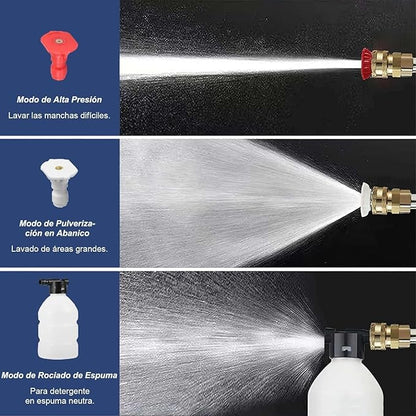 Hidrolavadora INALAMBRICA DE ALTA PRESION + ACCESORIOS + 2 baterías- 48V