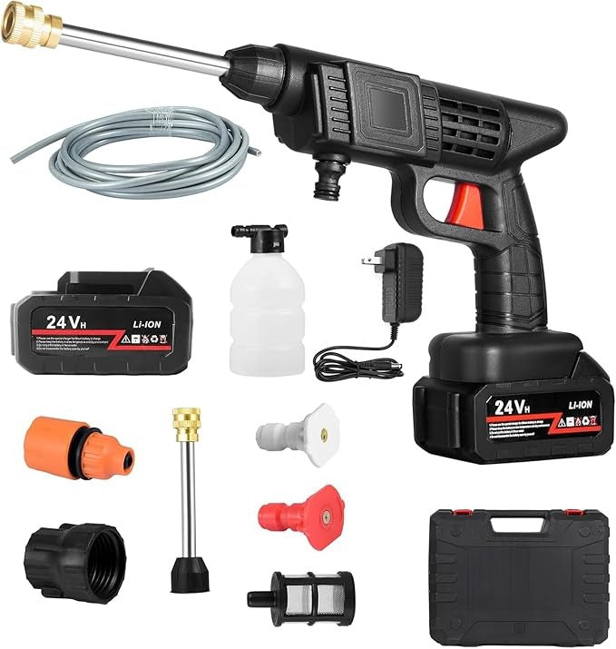 Hidrolavadora INALAMBRICA DE ALTA PRESION + ACCESORIOS + 2 baterías- 48V