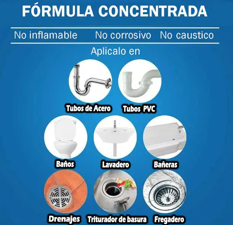 DESTAPADOR Y LIMPIADOR DE CAÑERÍAS - DESAGÜES - ¡SÓLO HOY PAGA 1 LLEVA 2!