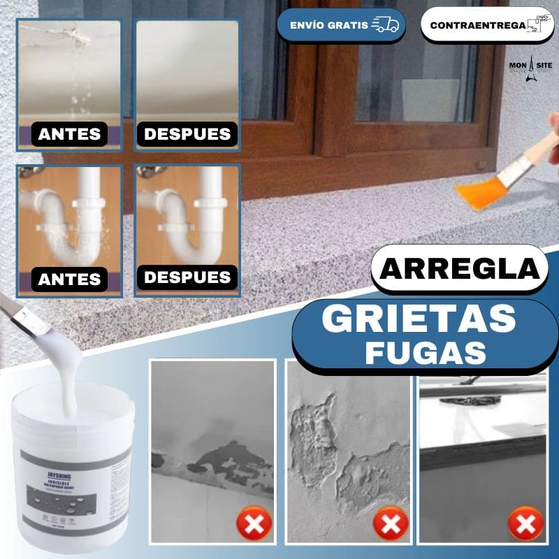 2X1 - Sellador Impermeabilizante Invisible - Tapa Goteras Fuga Techo