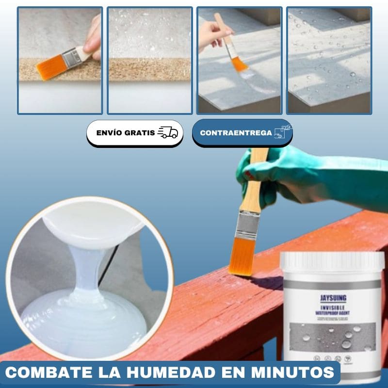 2X1 - Sellador Impermeabilizante Invisible - Tapa Goteras Fuga Techo