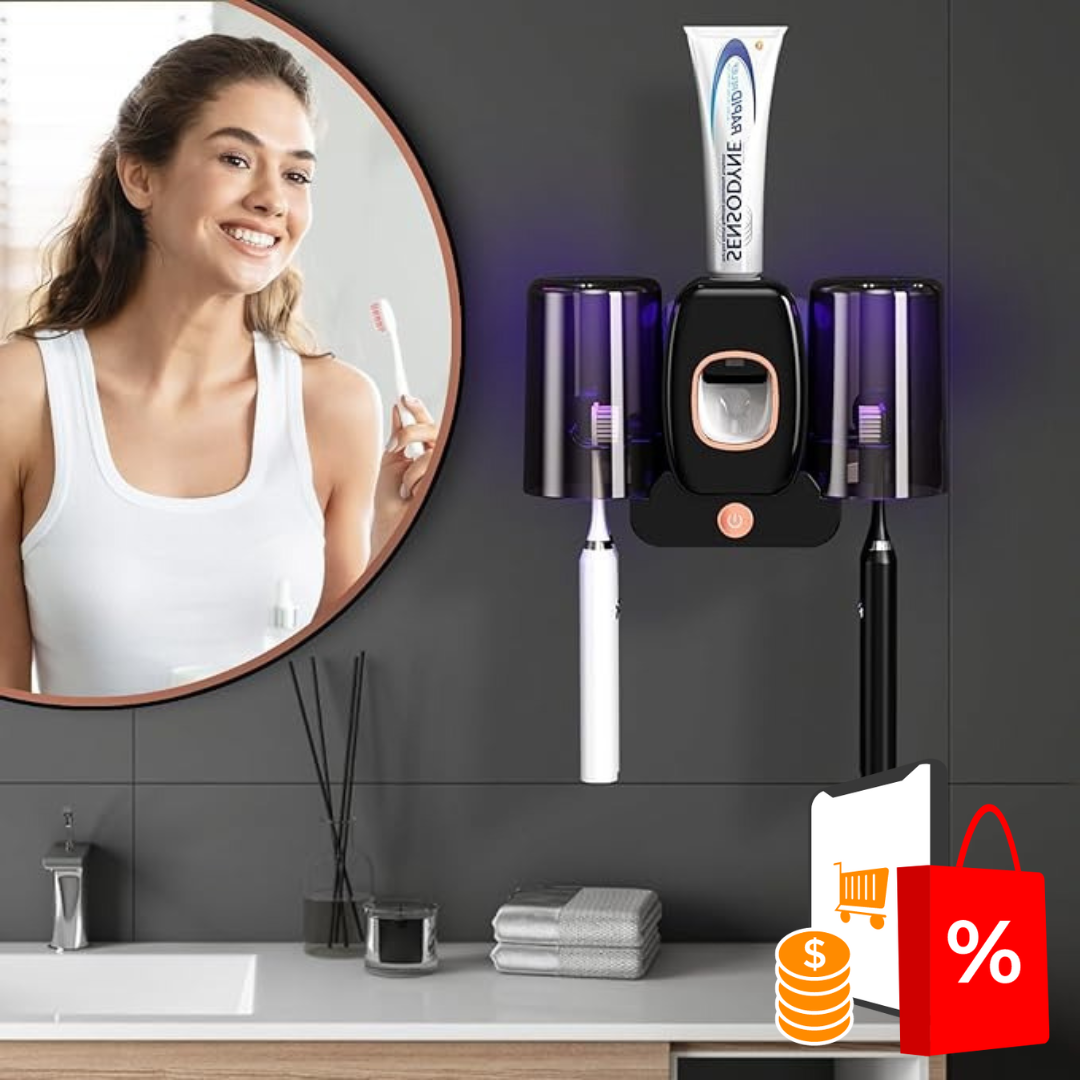 SOPORTE PARA CEPILLOS DE DIENTES CON LUZ UV