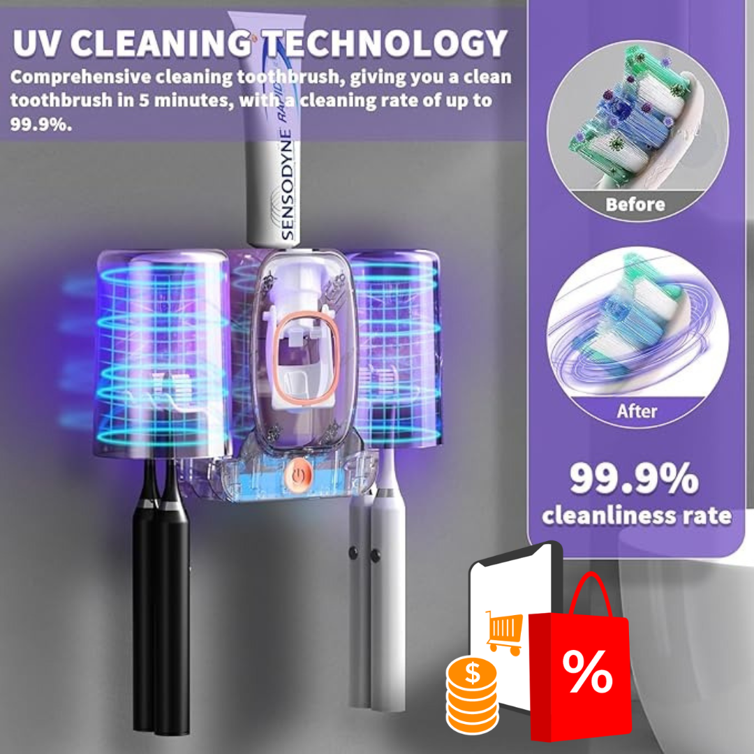 SOPORTE PARA CEPILLOS DE DIENTES CON LUZ UV