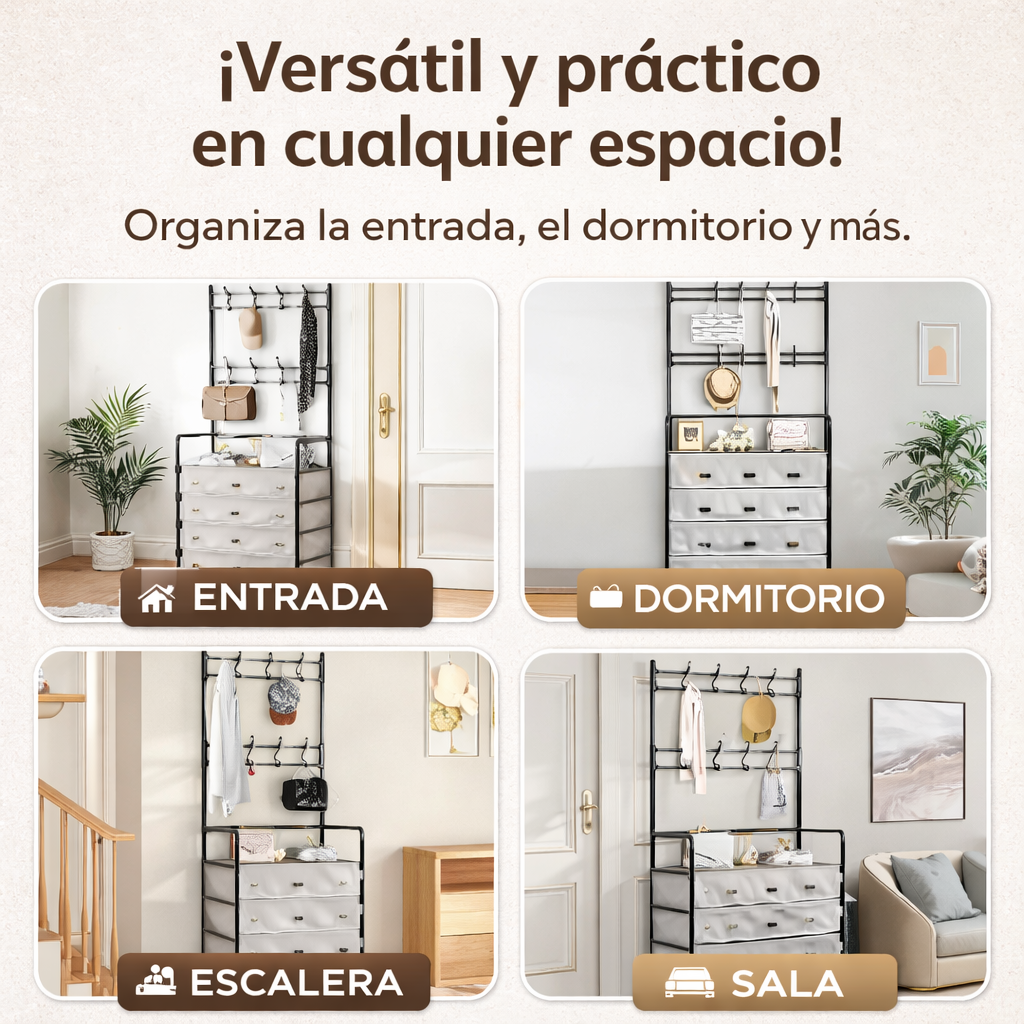 Perchero Organizador Zapatero Con Tapa - Orden Total en tu Hogar