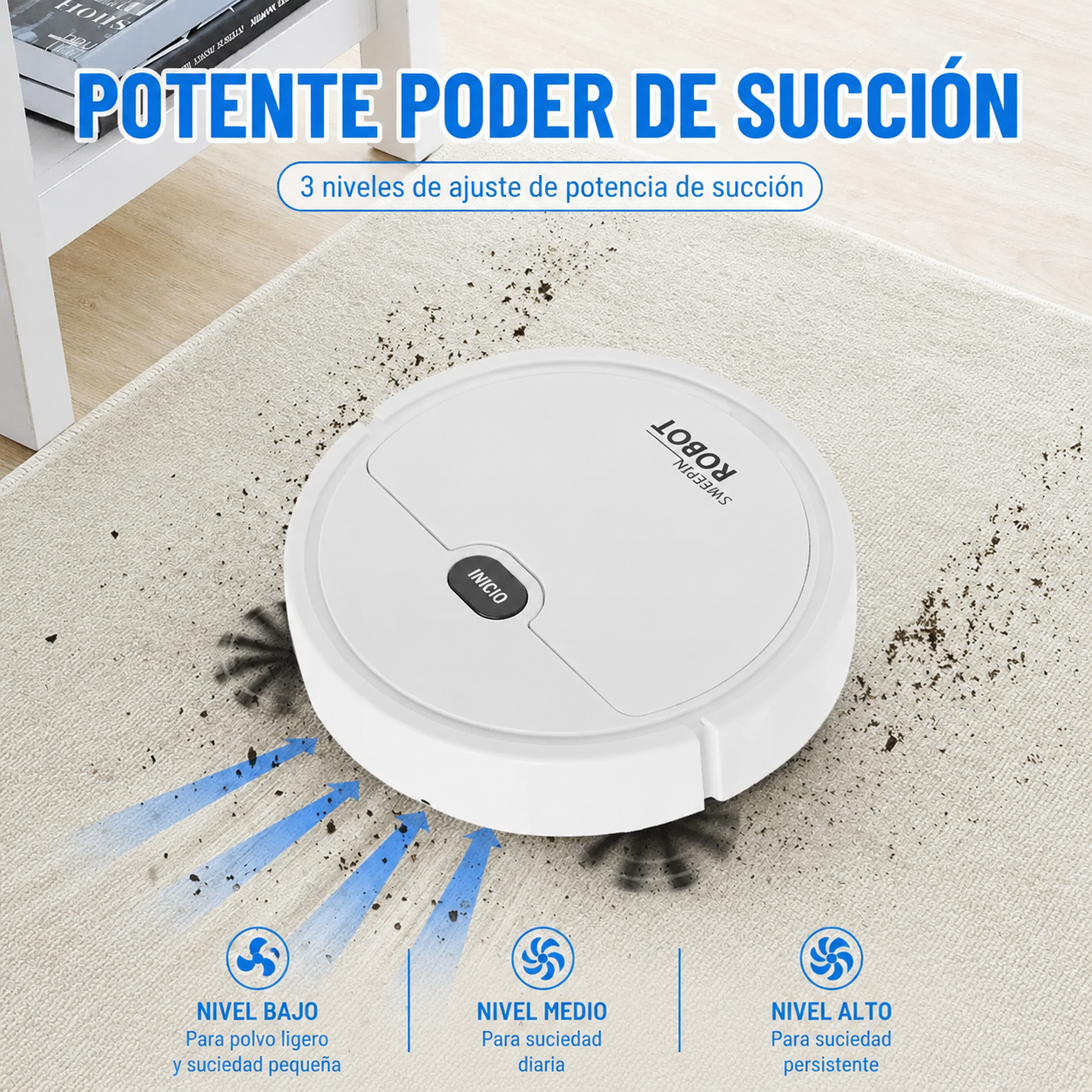 🤖 SmartClean Aspirador y Trapeador Inteligente 3 en 1