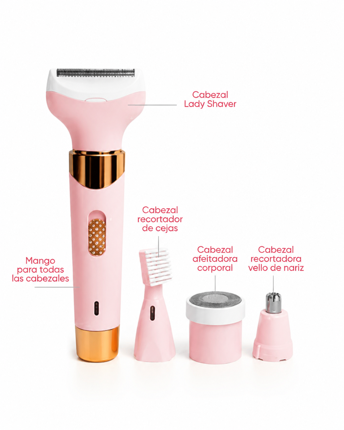 DEPILADORA RECARGABLE GEEMY 4 EN 1 PARA TODO EL CUERPO
