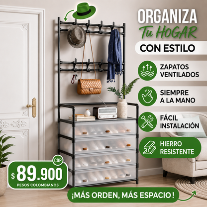 Perchero Organizador Zapatero Con Tapa - Orden Total en tu Hogar