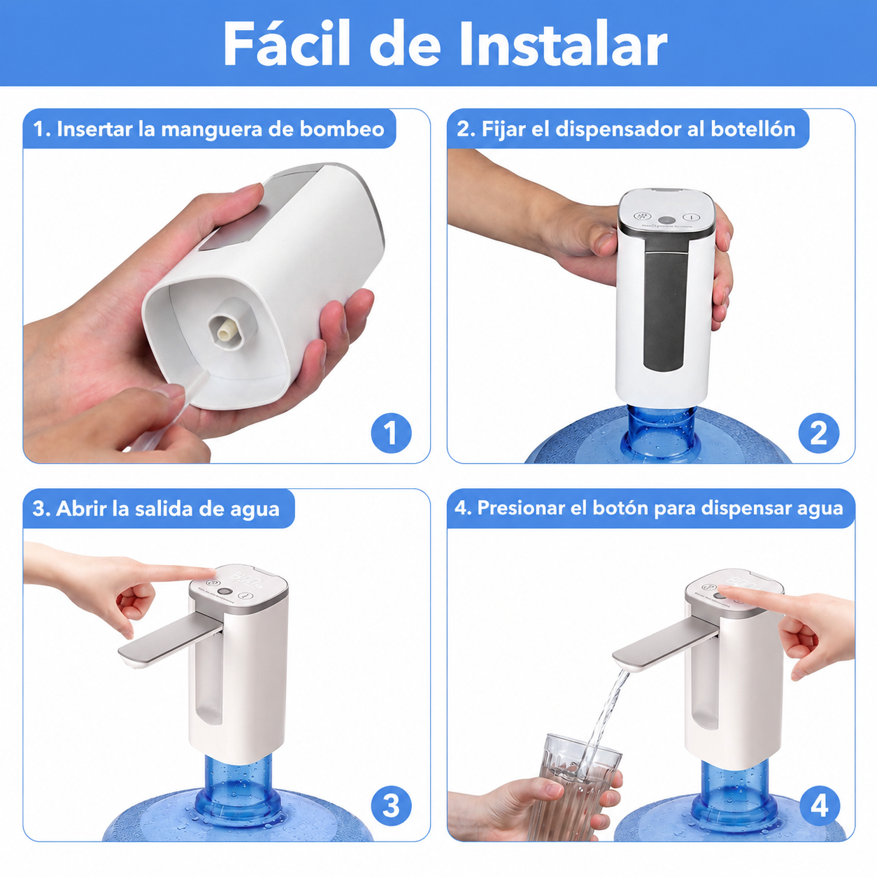 AquaFlow Pro | Dispensador de Agua Recargable USB