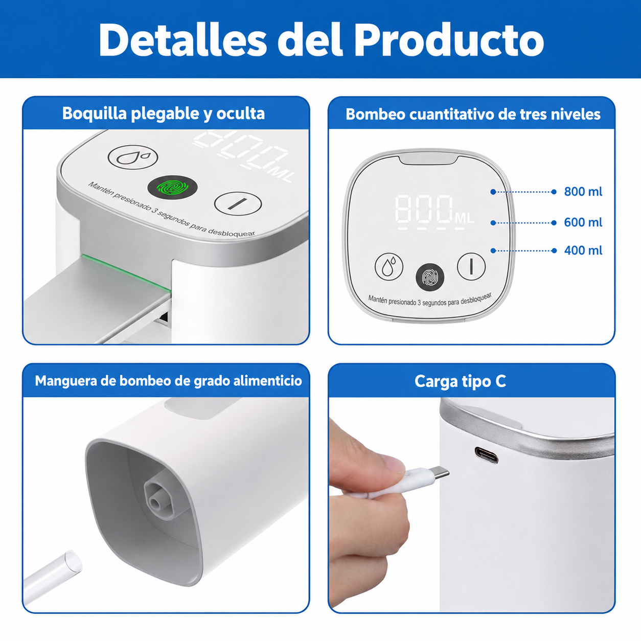 AquaFlow Pro | Dispensador de Agua Recargable USB