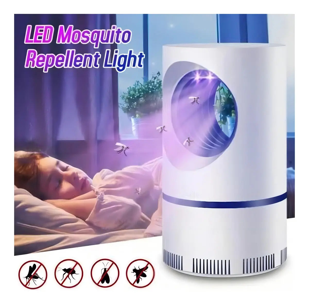 MosquiFree UV™ | Lámpara Mata Zancudos Recargable USB