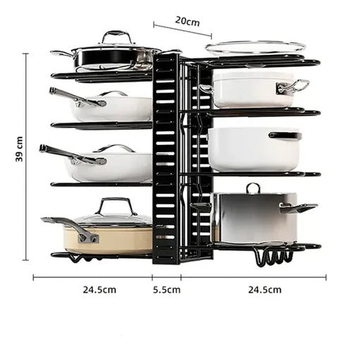 Organizador De Ollas y Sartenes (De 8 Niveles)
