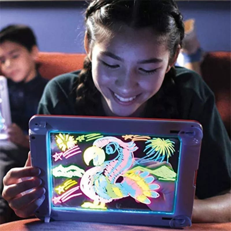 TABLETA DE DIBUJOS CON LUZ LED MAGIC