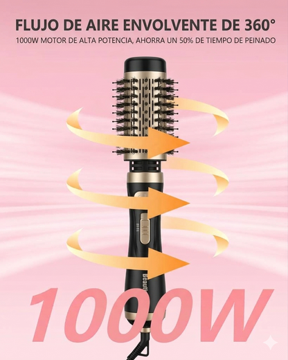 Cepillo secador giratorio 360° - Peina y alisa tu cabello mientras lo secas