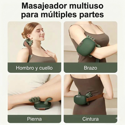 Masajeador Cervical Shiatsu 4D con Calor Terapéutico | Alivio Profesional para Cuello, Hombros y Espalda