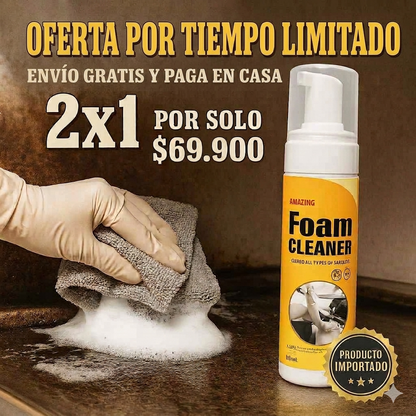 FoamCleaner™  Espuma Limpiadora | Elimina manchas imposibles al instante - OFERTA 2X1