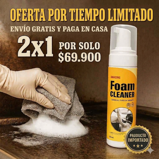 FoamCleaner™  Espuma Limpiadora | Elimina manchas imposibles al instante - OFERTA 2X1