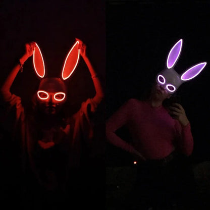 Máscara- Conejita Playboy Con Luz neon 🐰👯